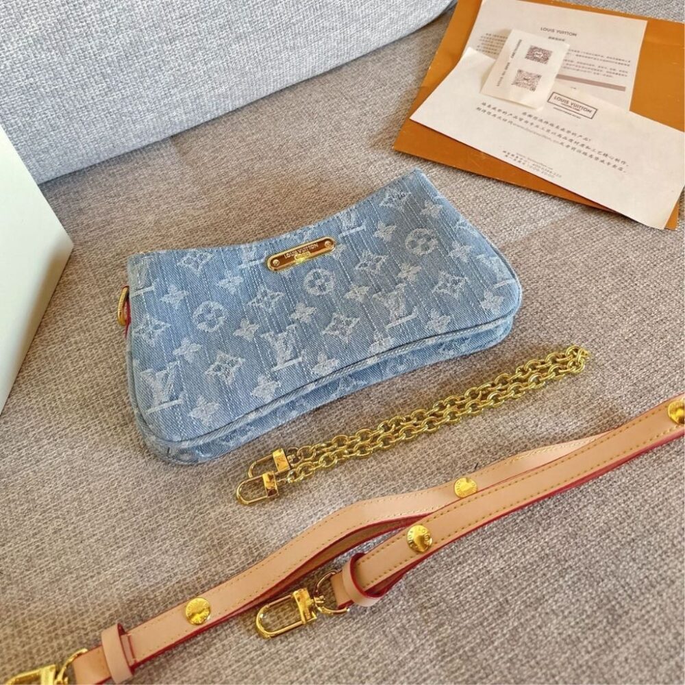 Alternative view of Louis Vuitton Pochette Liv Light Blue Denim 24Cm M83532