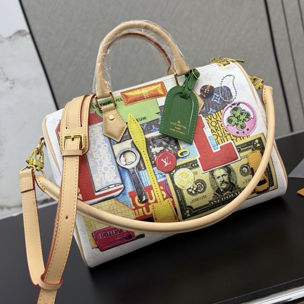 Louis Vuitton Speedy Soft 30 From Cruise 2027 Collection White Multi-Colored 30Cm - Image 4