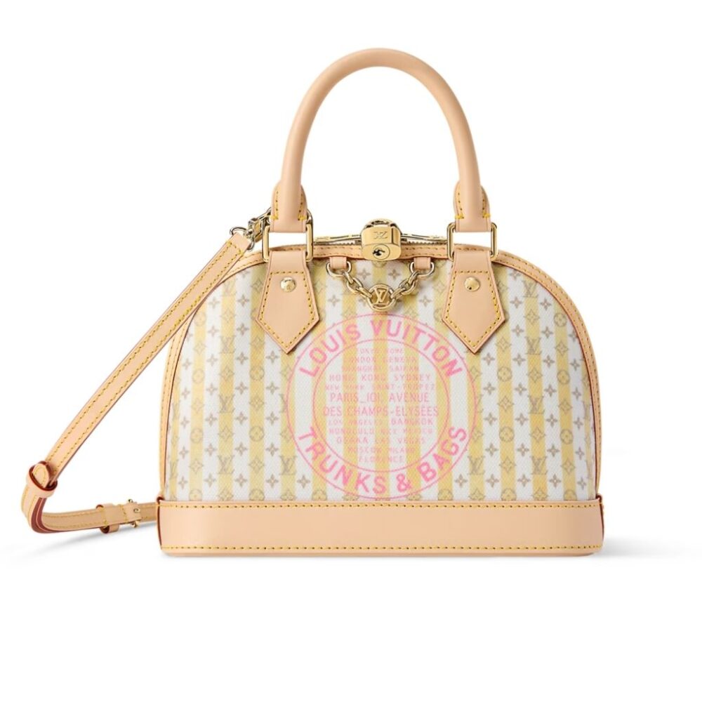 Louis Vuitton Alma BB LV Stamp Collection Pink 23.5Cm M28672