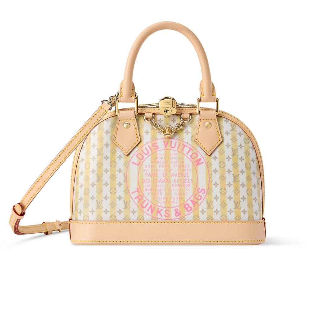 Louis Vuitton Alma BB LV Stamp Collection Pink 23.5Cm M28672
