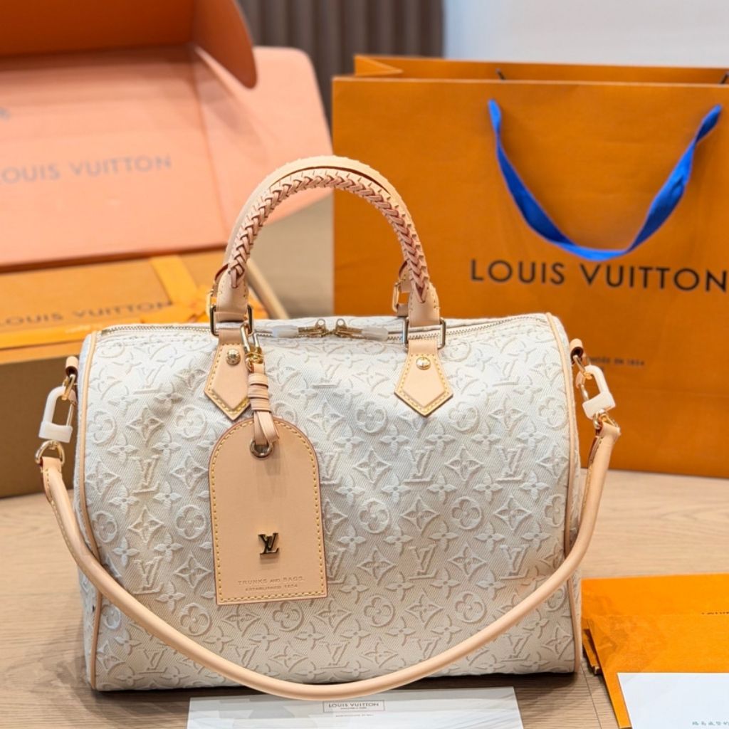 Louis Vuitton Speedy Soft 30 White Monogram Embleme Peuplier 30Cm M28479 - Image 2