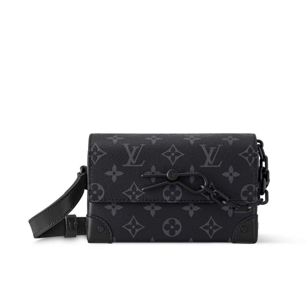 Louis Vuitton Steamer Wearable Wallet Black-Gray Monogram 18Cm M81783