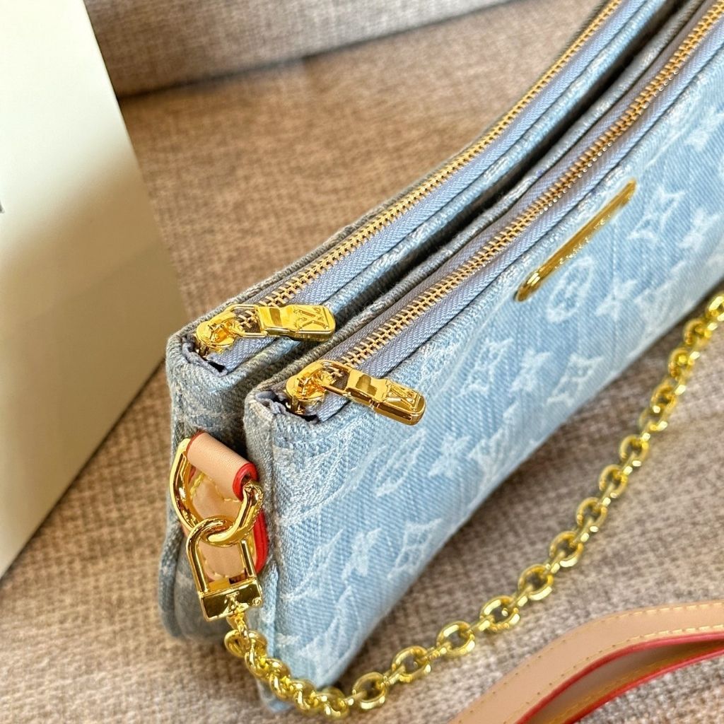 Louis Vuitton Pochette Liv Light Blue Denim 24Cm M83532 - Image 6
