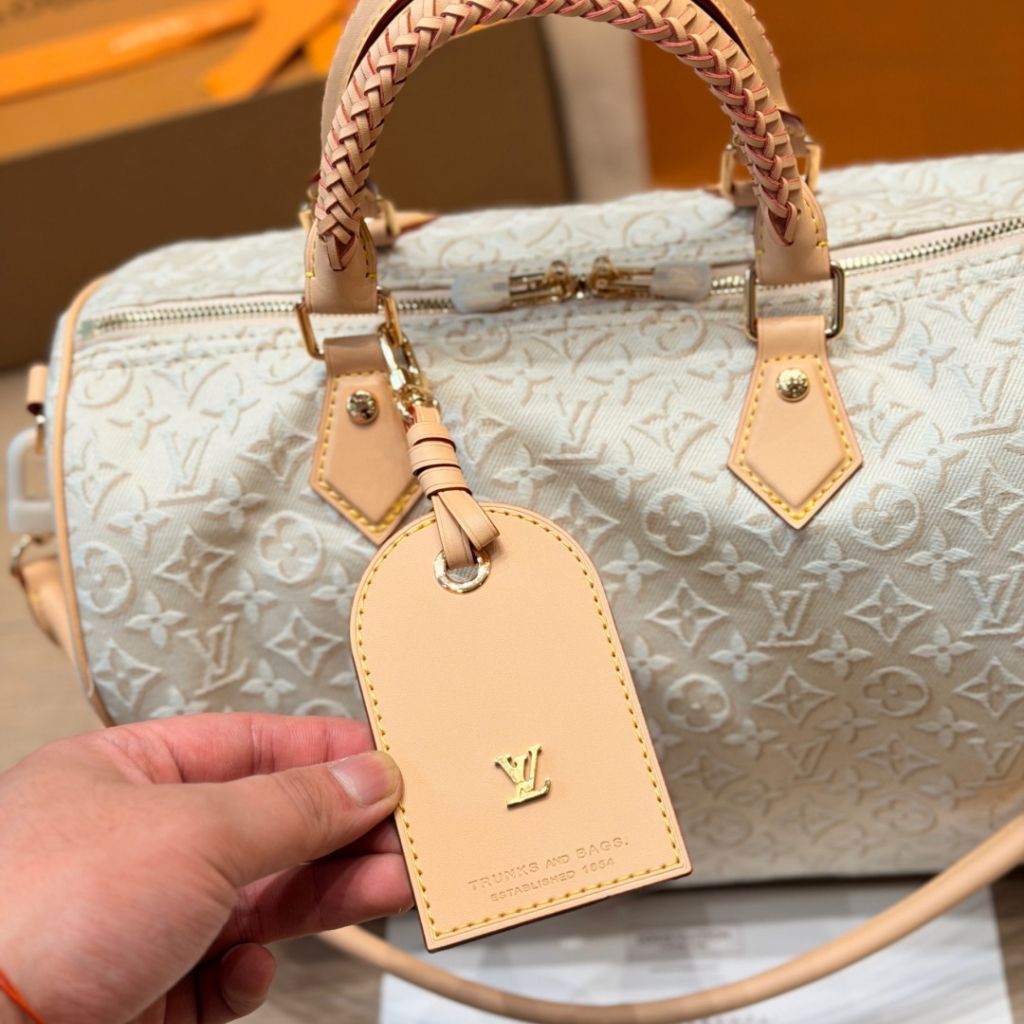 Louis Vuitton Speedy Soft 30 White Monogram Embleme Peuplier 30Cm M28479 - Image 3