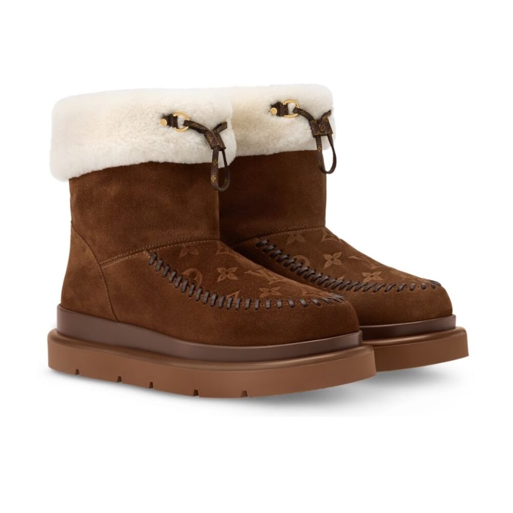 Louis Vuitton Cortina Ankle Boot Brown 1AIUFE