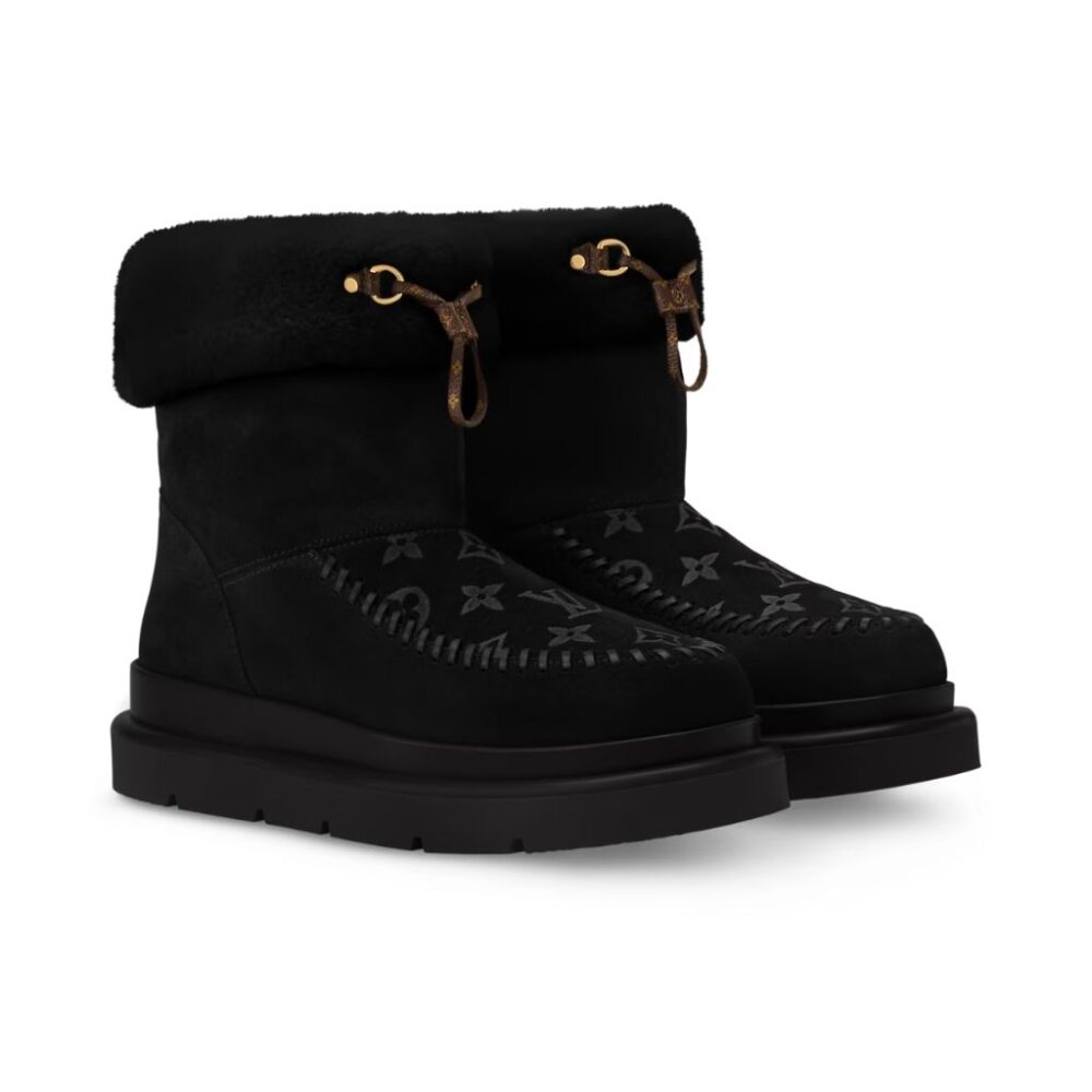 Louis Vuitton Cortina Ankle Boot Black 1AIUEG