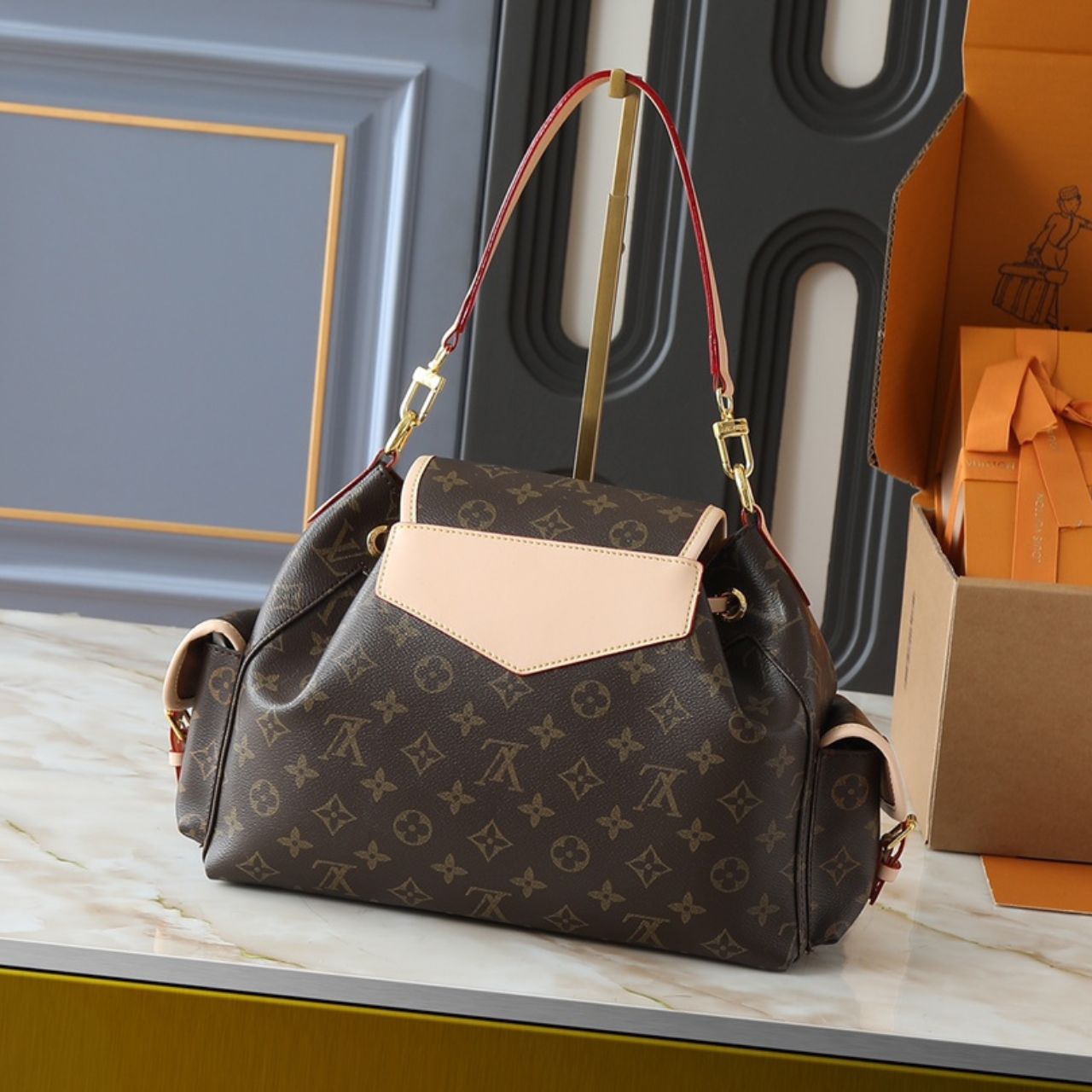 Louis Vuitton Odyssee MM Dark Brown Monogram 36Cm M26040 - Image 4