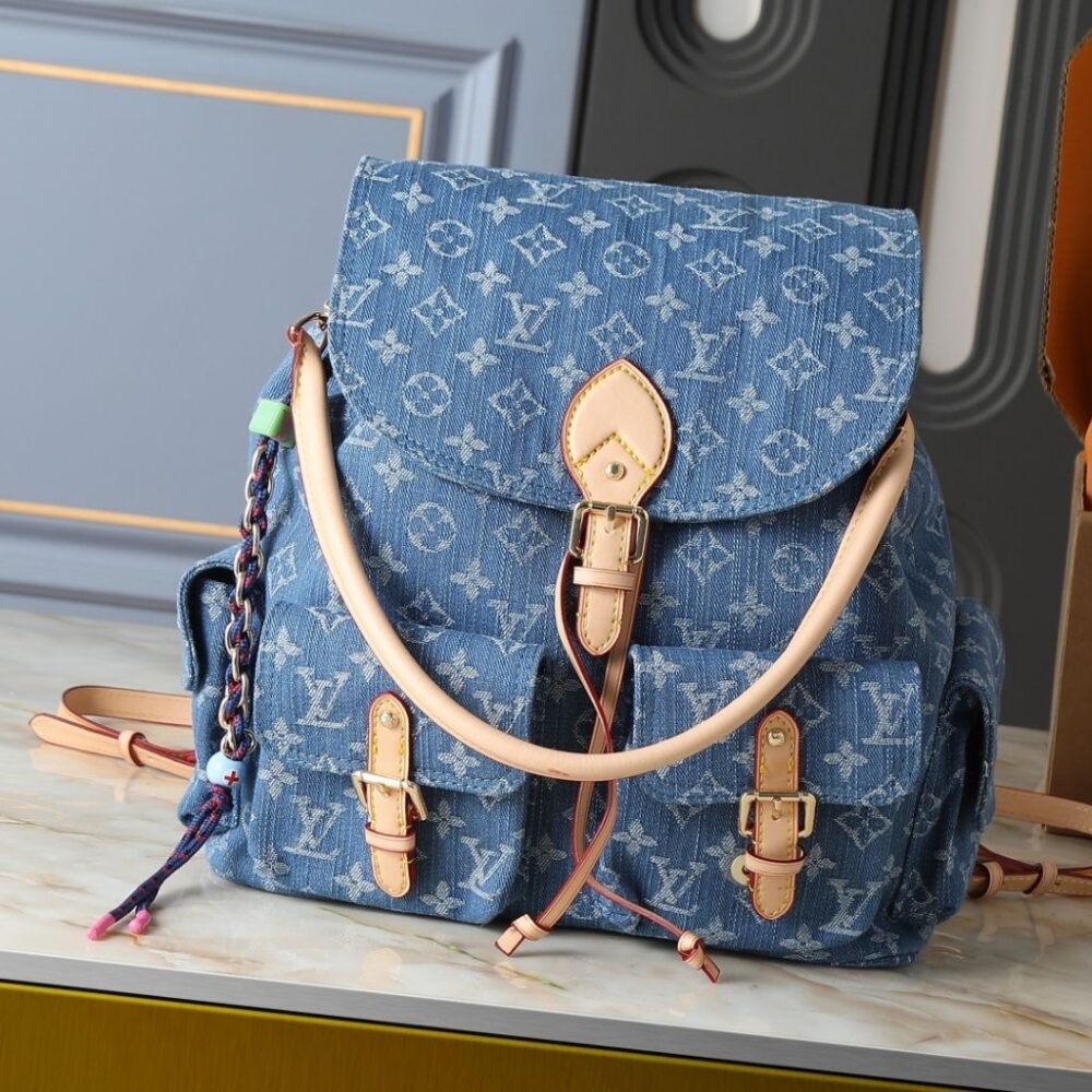Alternative view of Louis Vuitton Montsouris Cargo Backpack Blue Denim 32Cm M27330
