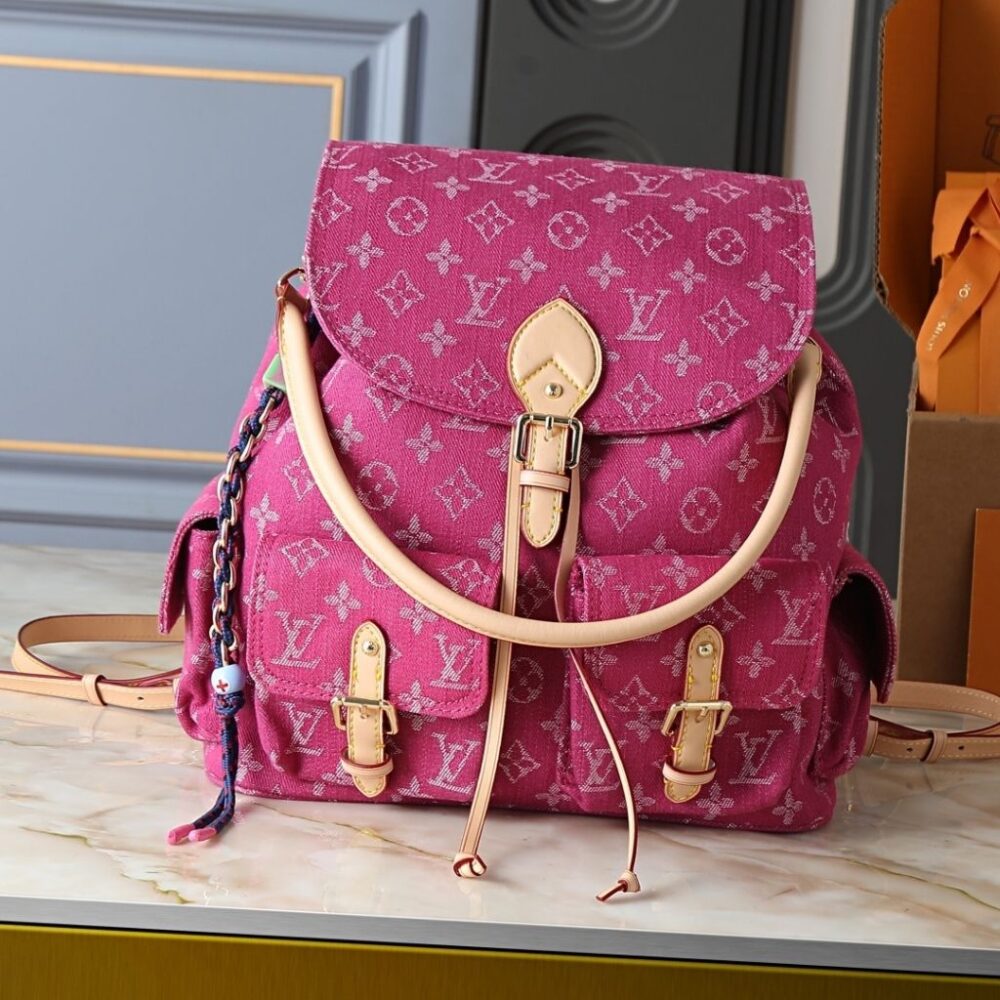 Alternative view of Louis Vuitton Montsouris Cargo Backpack Pink Denim 32Cm