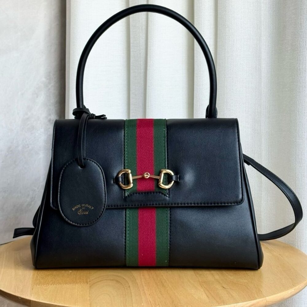 Alternative view of Gucci Paparazzo Medium Top Handle Bag Black Leather 32Cm 875018 AAGIQ 1053