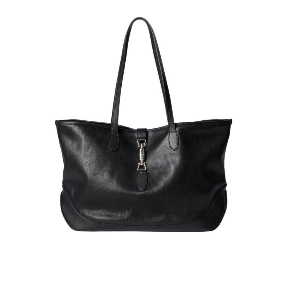 Gucci Jackie Medium Tote Bag Black Leather 45Cm 867015 AAGA7 1000
