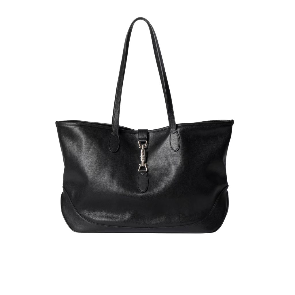Gucci Jackie Medium Tote Bag Black Leather 45Cm 867015 AAGA7 1000