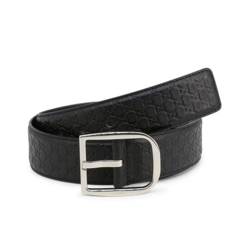 Gucci Microguccissima Belt Black Leather 4Cm 449716 BMJ0N 1000