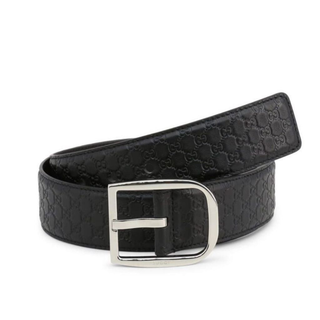 Gucci Microguccissima Belt Black Leather 4Cm 449716 BMJ0N 1000