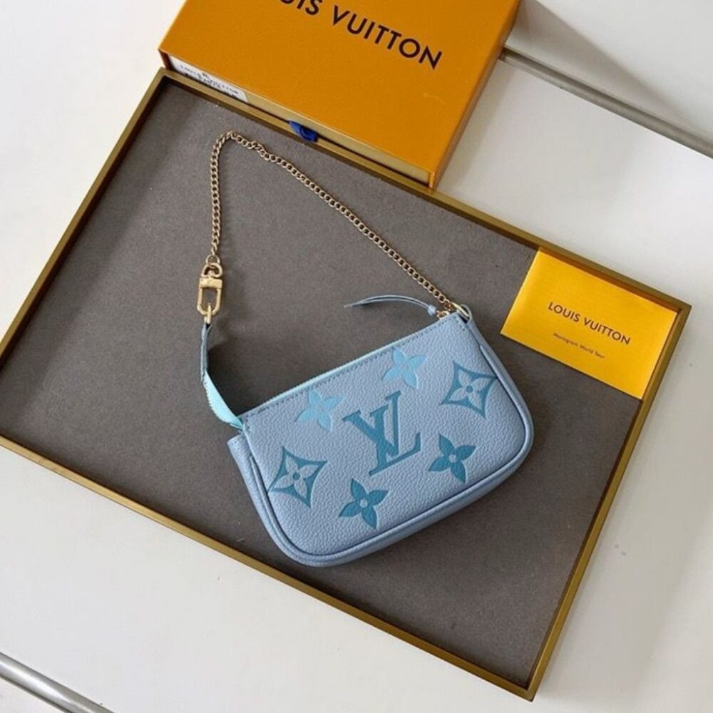 Alternative view of Louis Vuitton Mini Pochette Accessoires Blue 15.5Cm