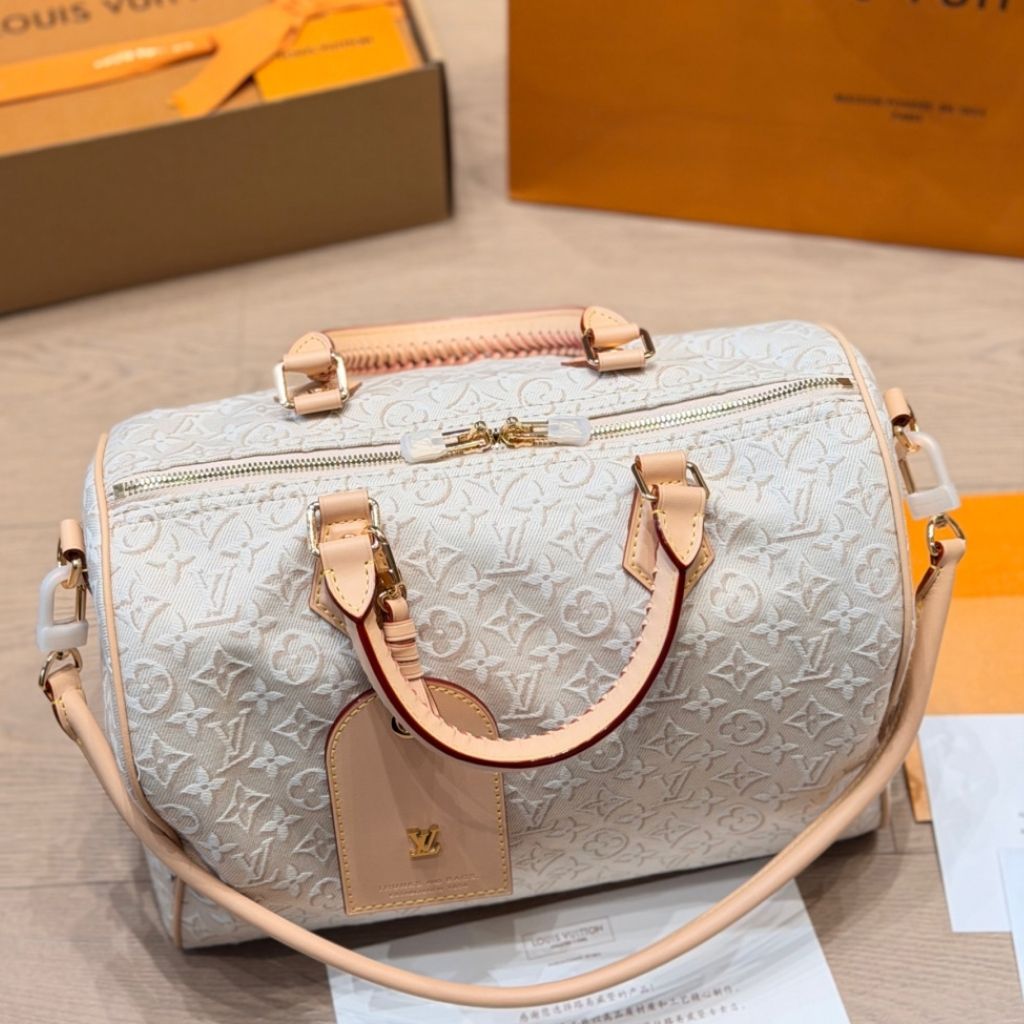 Louis Vuitton Speedy Soft 30 White Monogram Embleme Peuplier 30Cm M28479 - Image 5