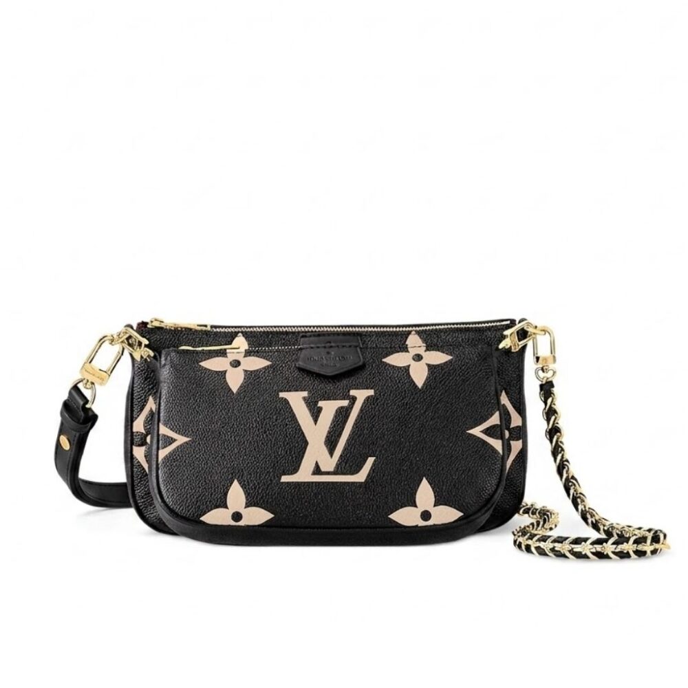 Louis Vuitton Multi Pochette Accessoires Black-Cream Monogram 25Cm M45777