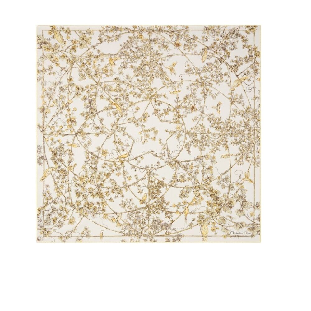 Christian Dior Jardin D-Étoile 90 Square Scarf Yellow Gold 90Cm 61MED090I647_C199