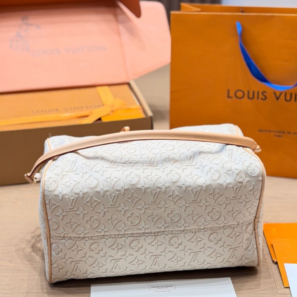 Louis Vuitton Speedy Soft 30 White Monogram Embleme Peuplier 30Cm M28479 - Image 7