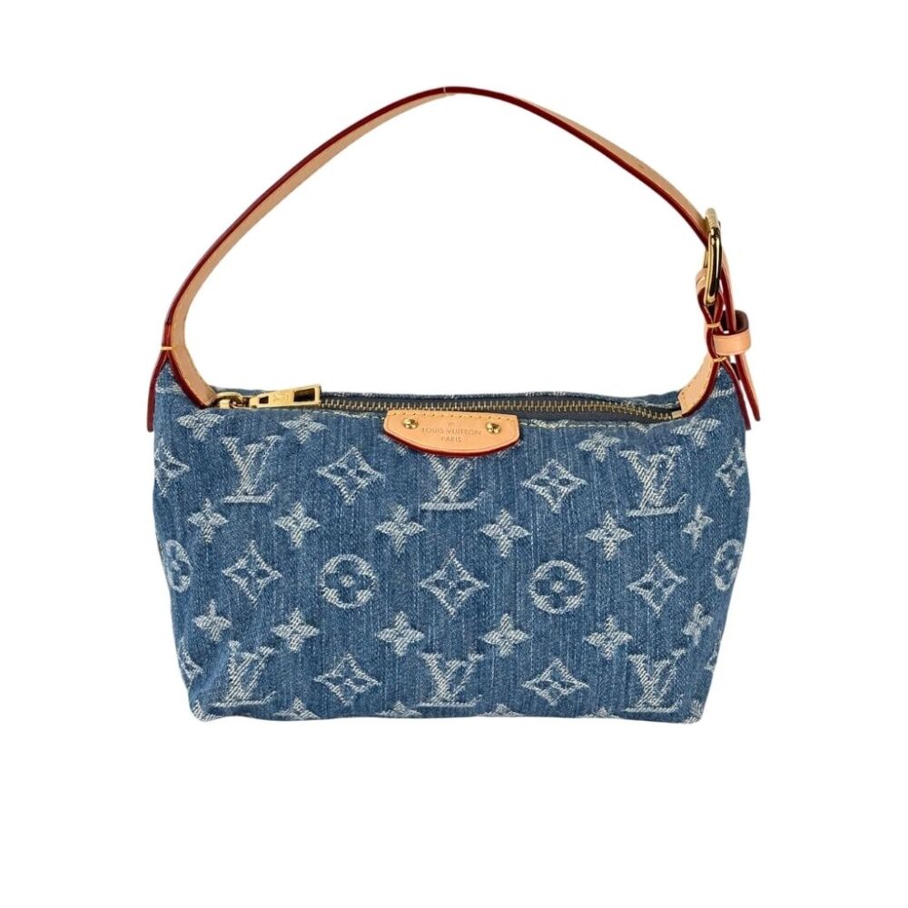 Louis Vuitton Pochette Hills Blue Denim 18.5Cm