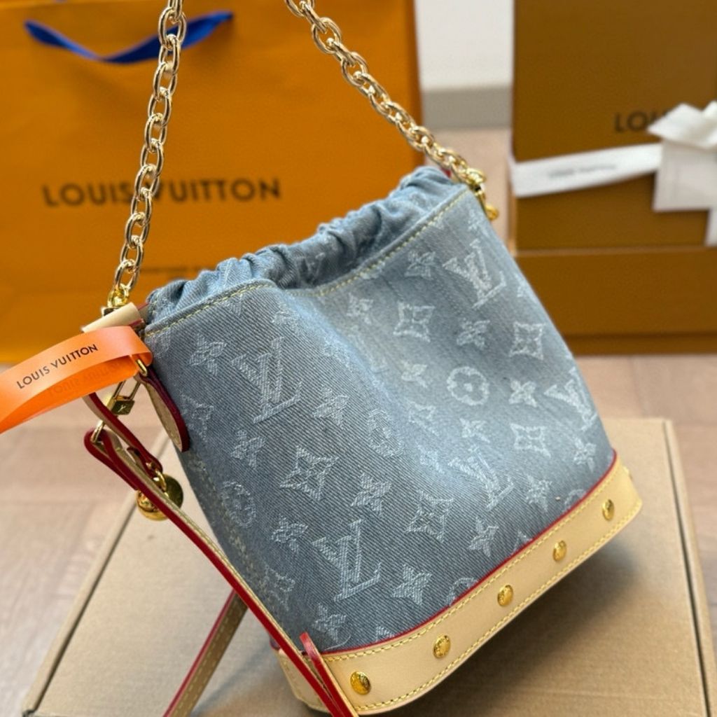 Louis Vuitton Nano Noe Light Blue Denim 18cm M83043 - Image 2