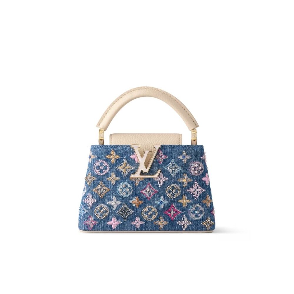 Louis Vuitton Capucines Mini Blue Denim 21cm M12947
