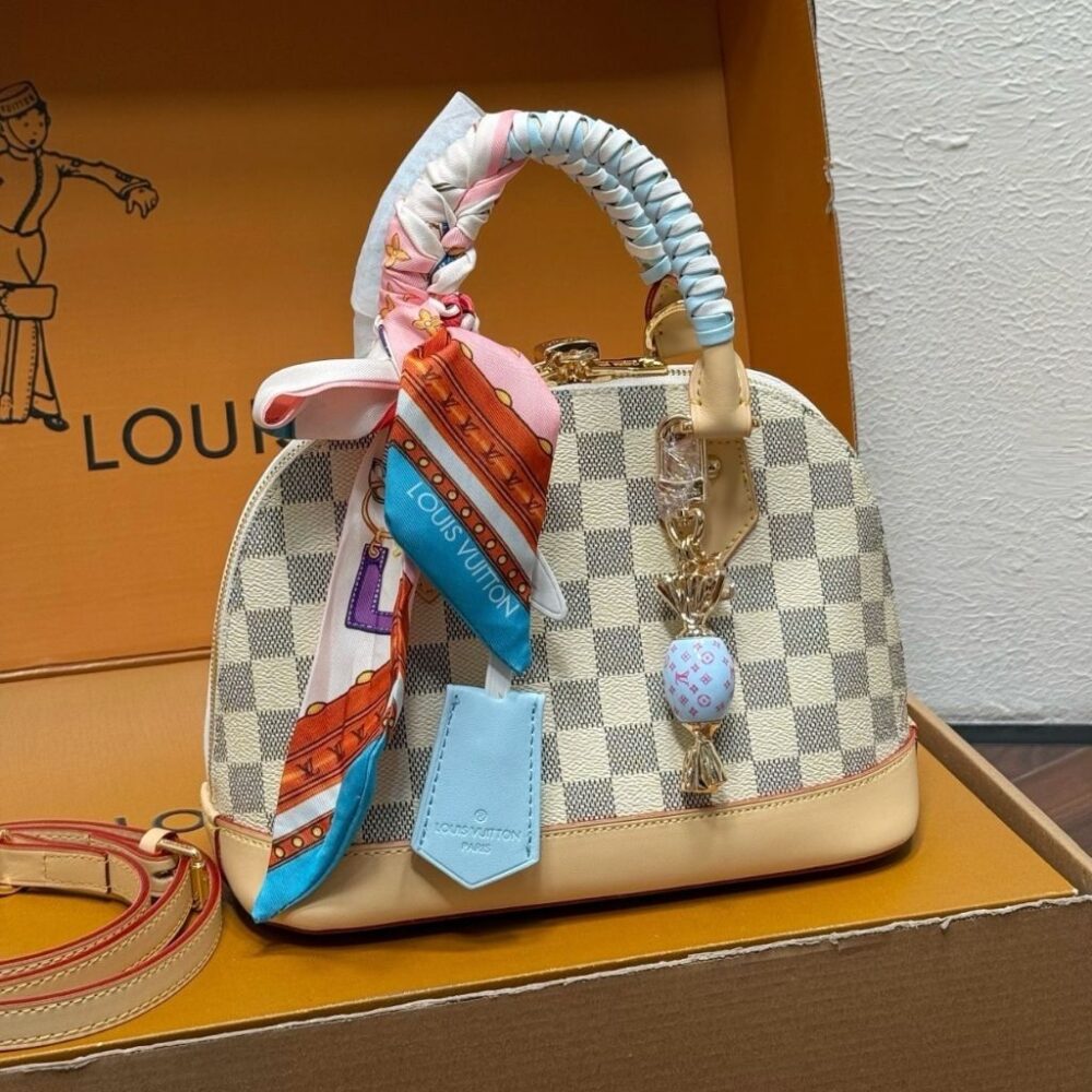 Alternative view of Louis Vuitton Alma BB Damier Azur Gray 24cm N40902