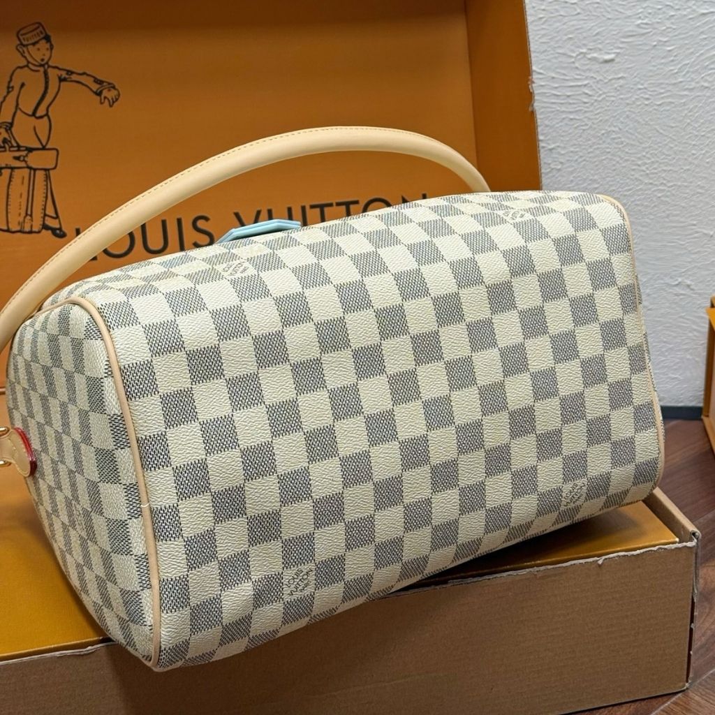 Louis Vuitton Speedy Soft Damier Azur Gray 30cm N40908 - Image 8