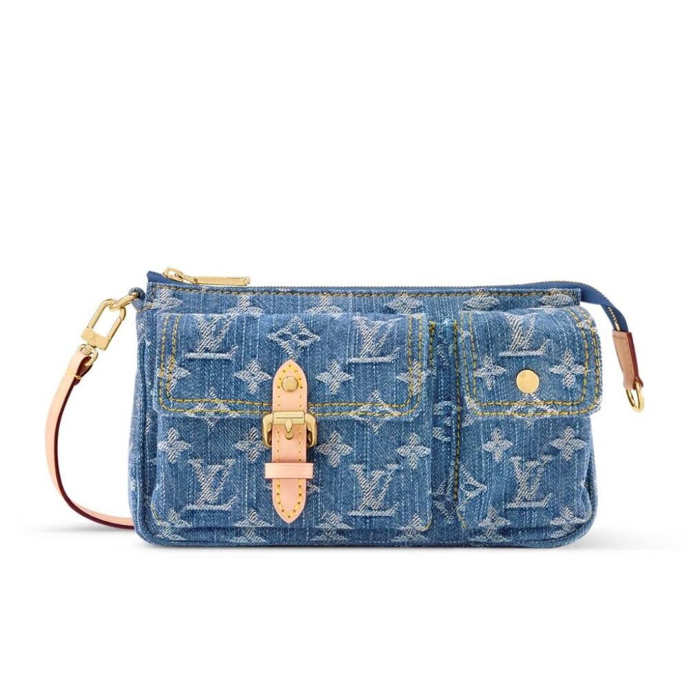 Louis Vuitton Pochette Accessoire Cargo Blue Denim 23.5Cm M27602