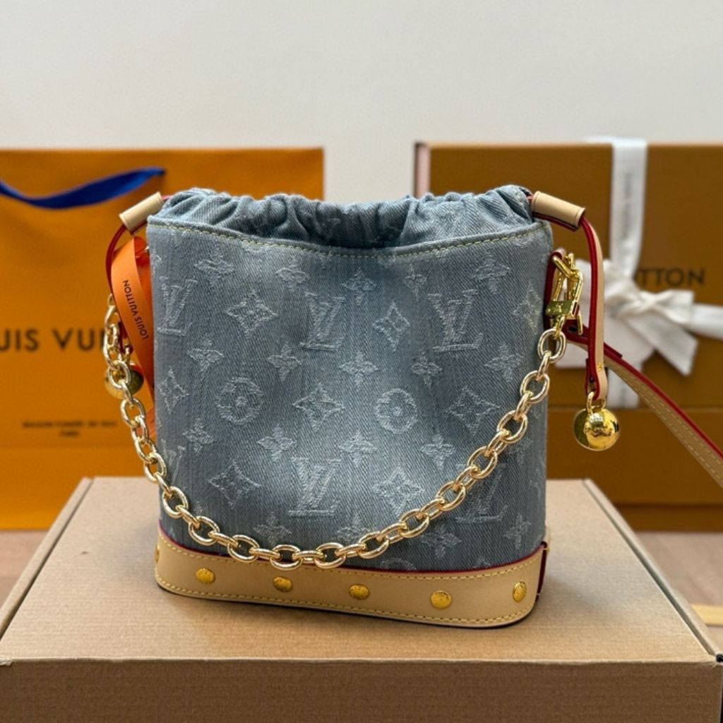 Louis Vuitton Nano Noe Light Blue Denim 18cm M83043 - Image 3