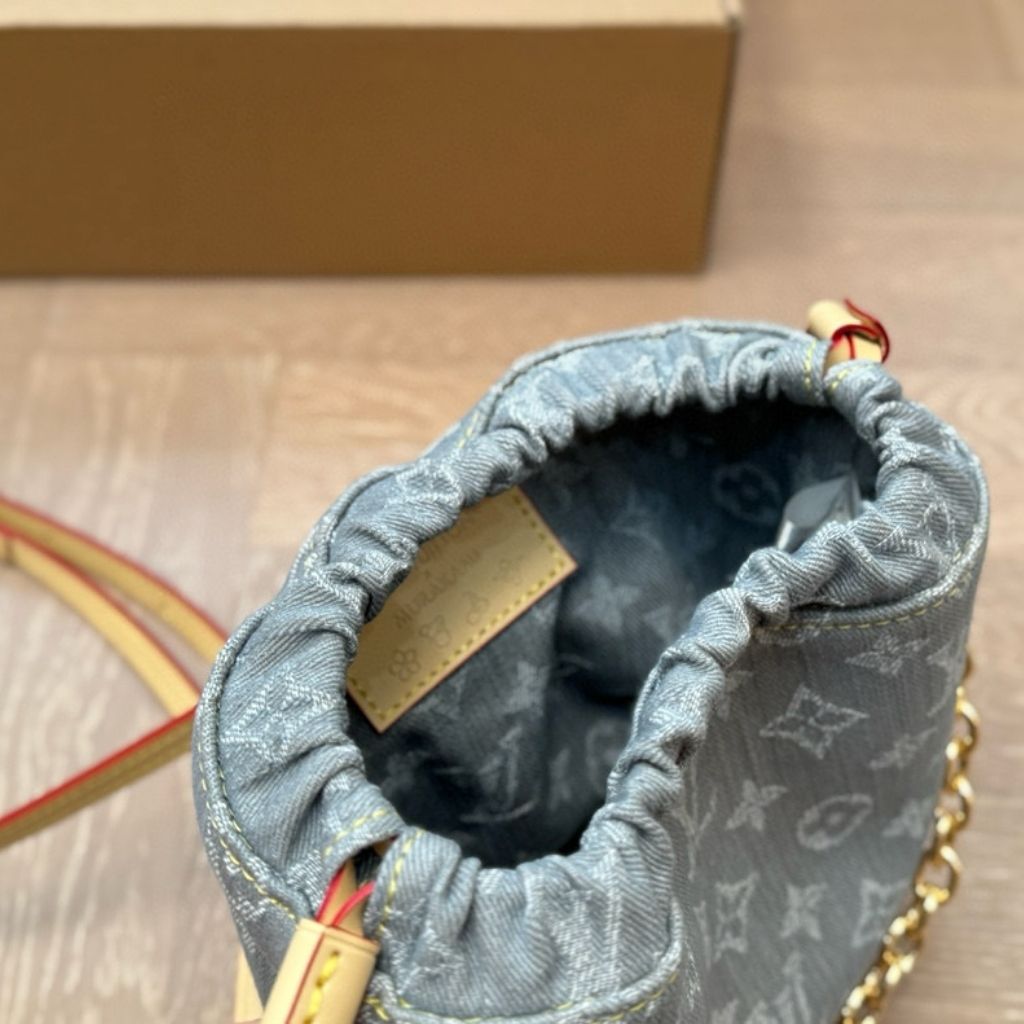 Louis Vuitton Nano Noe Light Blue Denim 18cm M83043 - Image 5
