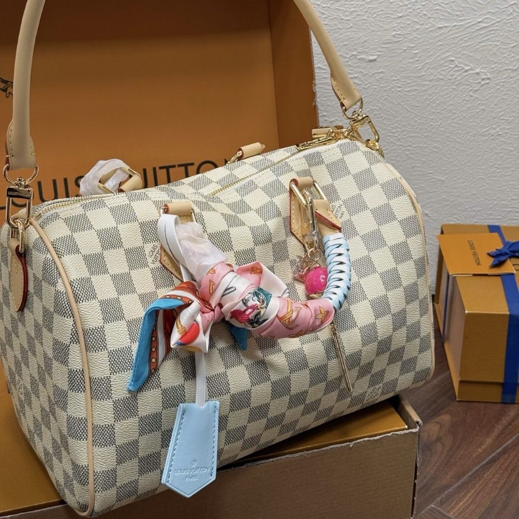 Louis Vuitton Speedy Soft Damier Azur Gray 30cm N40908 - Image 3