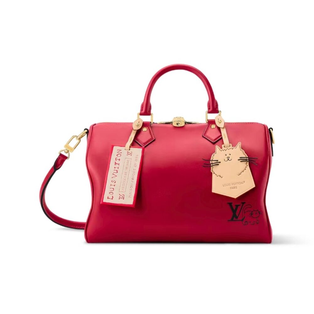 Louis Vuitton Travels Speedy Soft Burgundy 30cm M25766