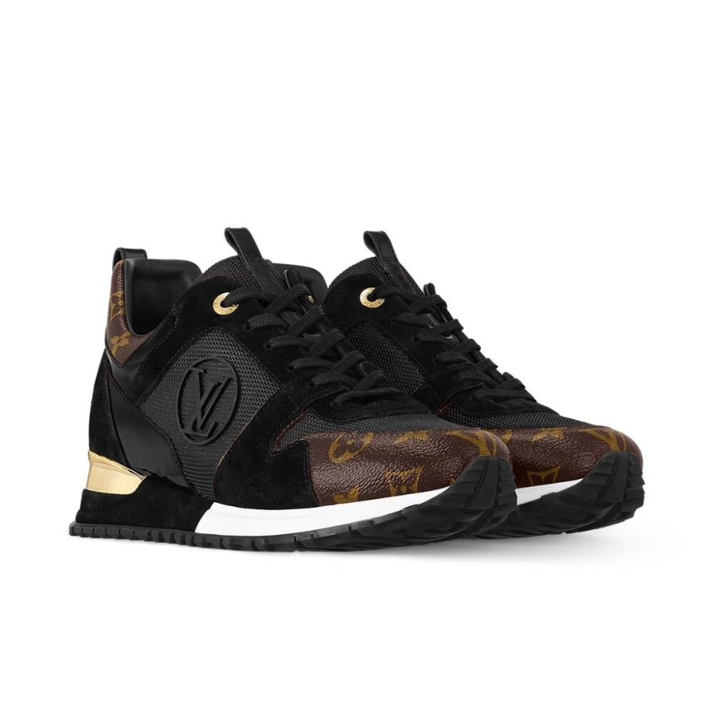 Louis Vuitton Run Away Sneaker Black and Brown Monogram 1A3CWB