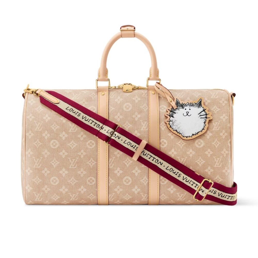 Louis Vuitton Travels With Grace Coddington Keepall Bandouliere 45 Gray 45Cm M25787