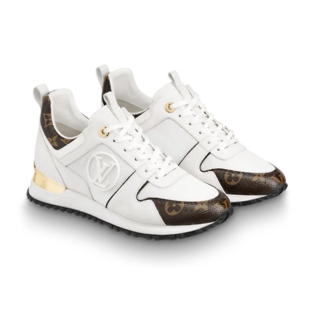 Louis Vuitton Run Away Sneaker White And Brown Monogram 1A4XNL