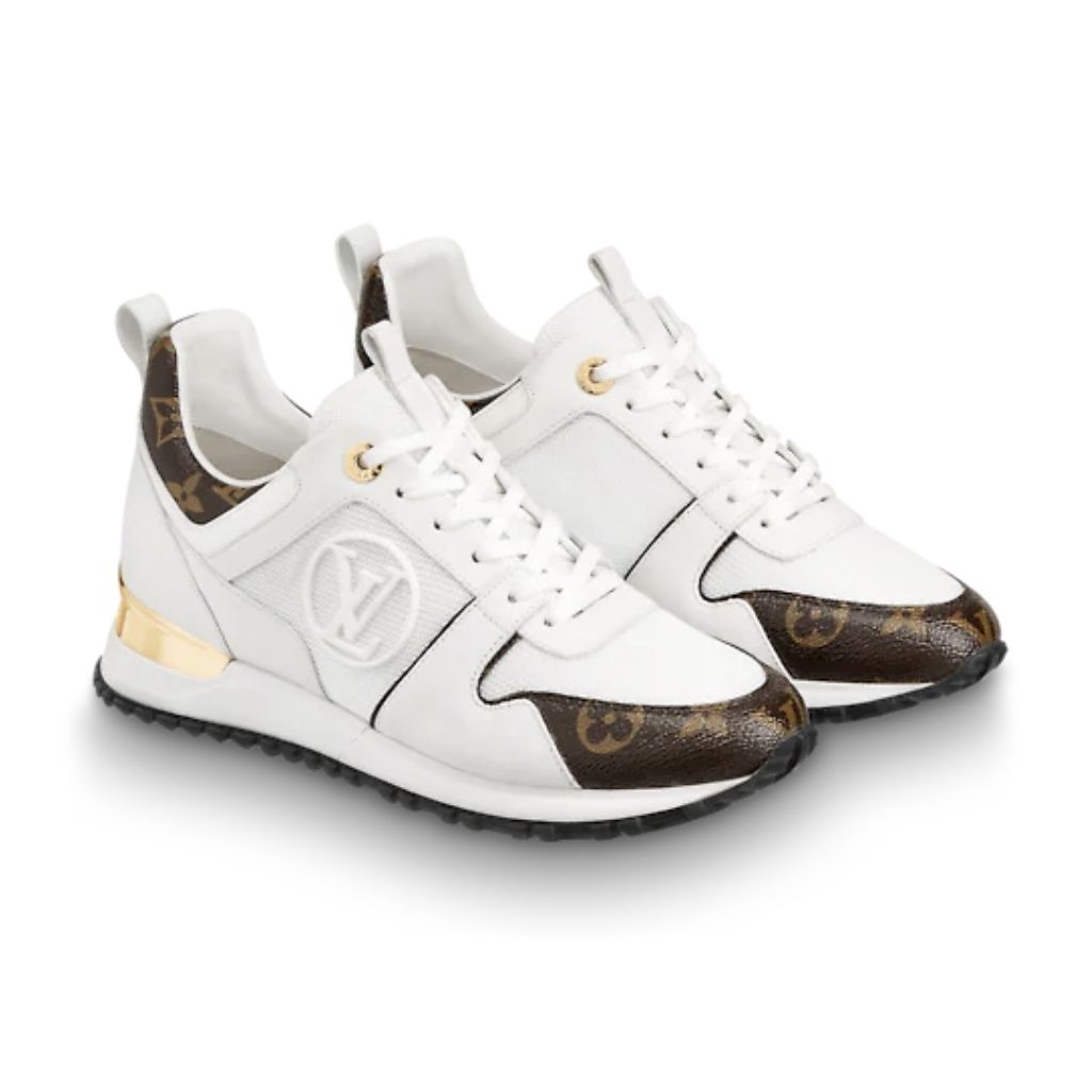 Louis Vuitton Run Away Sneaker White And Brown Monogram 1A4XNL