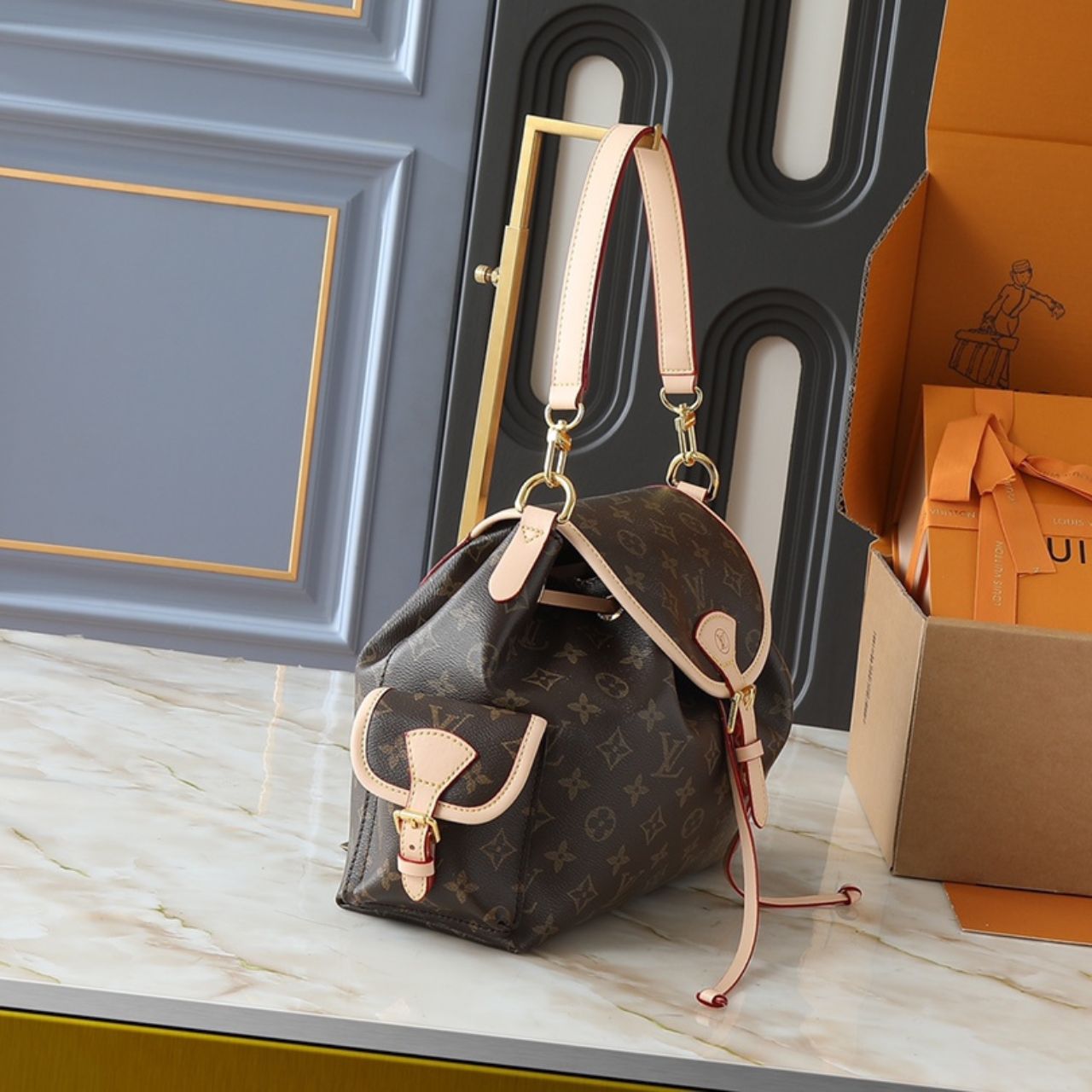 Louis Vuitton Odyssee MM Dark Brown Monogram 36Cm M26040 - Image 3