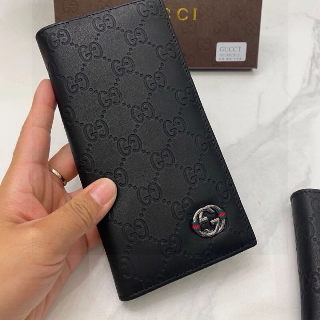 Gucci GG Signature Long Wallet Black 18cm - Image 2
