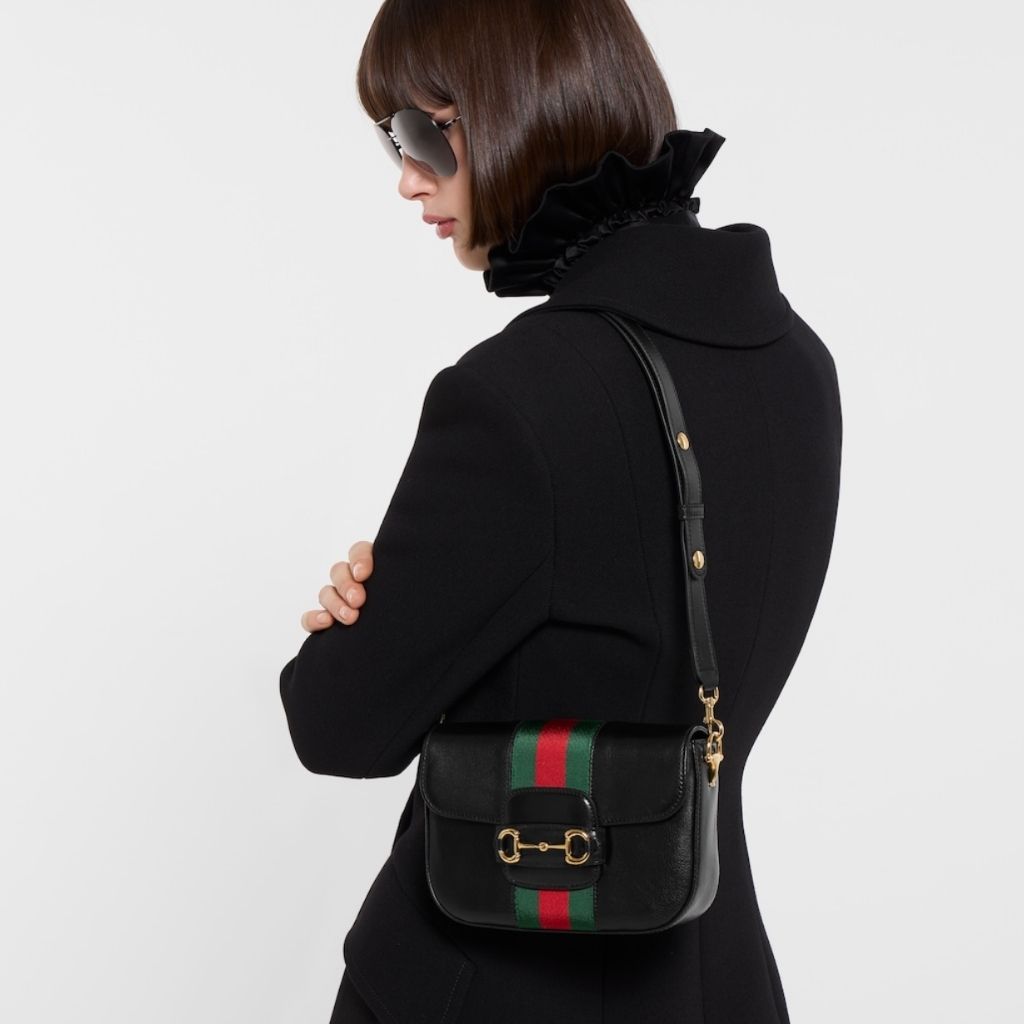 Gucci Horsebit 1955 Small Shoulder Bag Black Leather 21Cm 866762 AAGIQ 1053 - Image 10