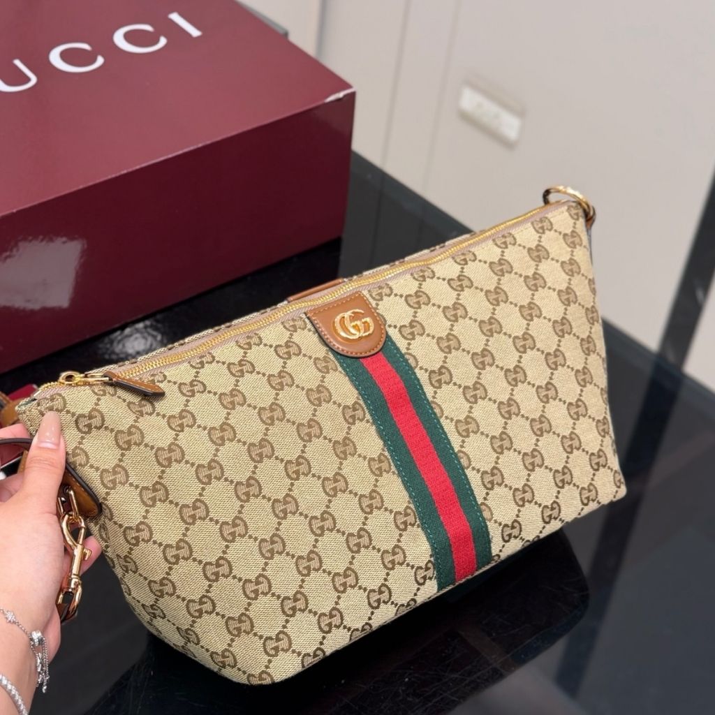 Gucci Vanity Medium Top Handle Bag Beige And Brown GG Canvas 27.5Cm 857799 FAFUF 9870 - Image 4