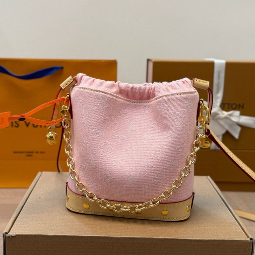 Louis Vuitton Nano Noe Light Blue Denim 18cm M83043 - Image 6