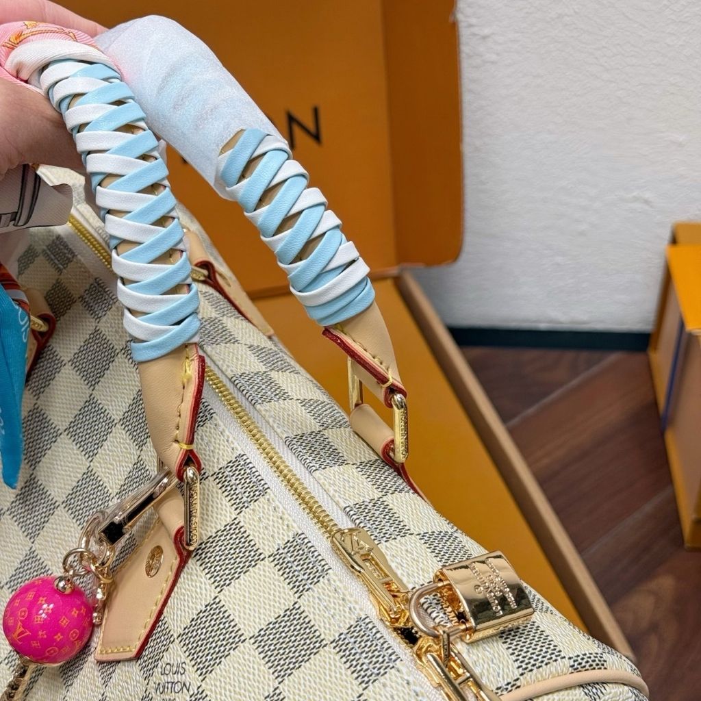 Louis Vuitton Speedy Soft Damier Azur Gray 30cm N40908 - Image 5