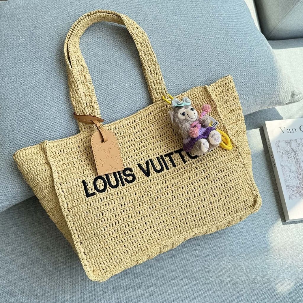 Louis Vuitton Summer Shopper Tote PM Raffia Natural Beige 34Cm M14458 - Image 2