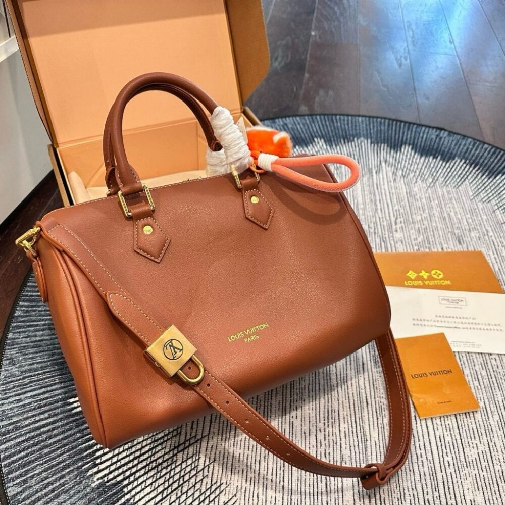 Alternative view of Louis Vuitton Low Key Speedy Soft 30 Light Brown 21Cm M24892