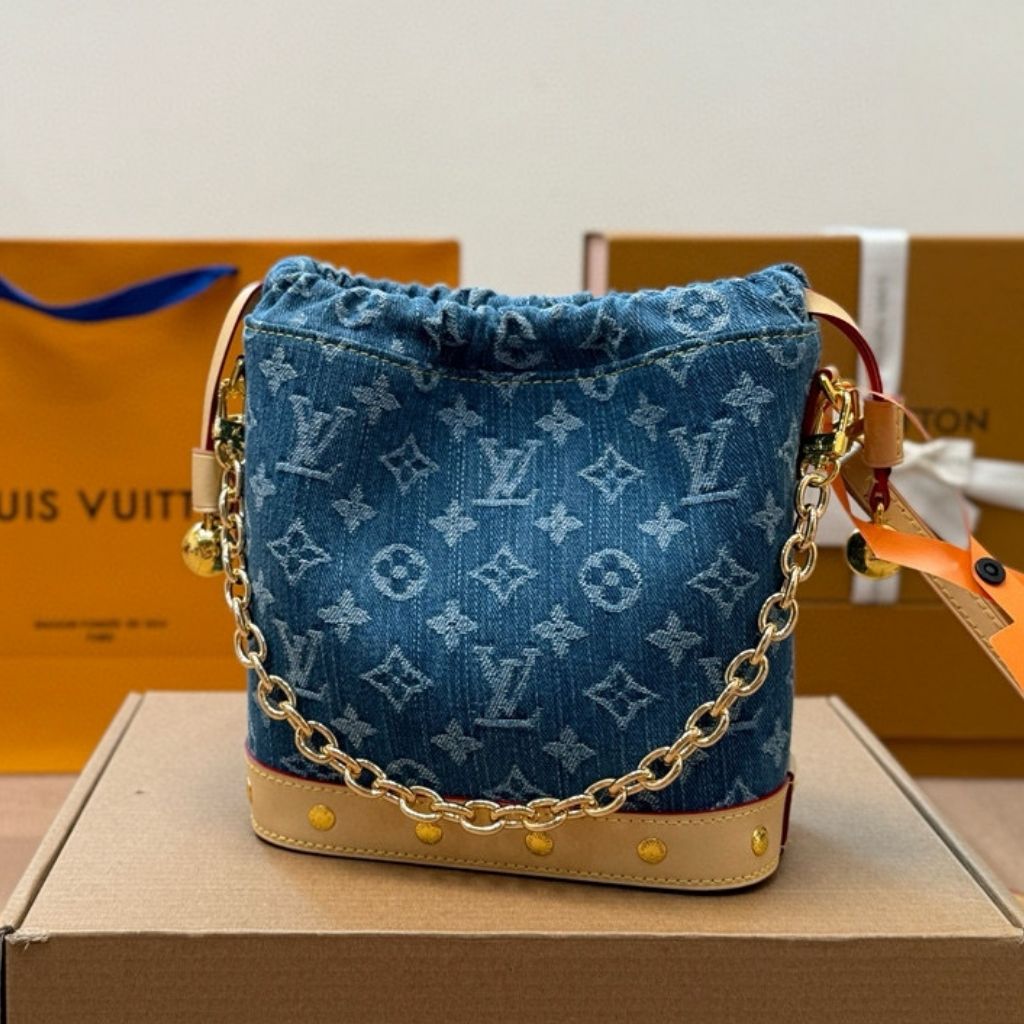 Louis Vuitton Nano Noe Light Blue Denim 18cm M83043 - Image 7