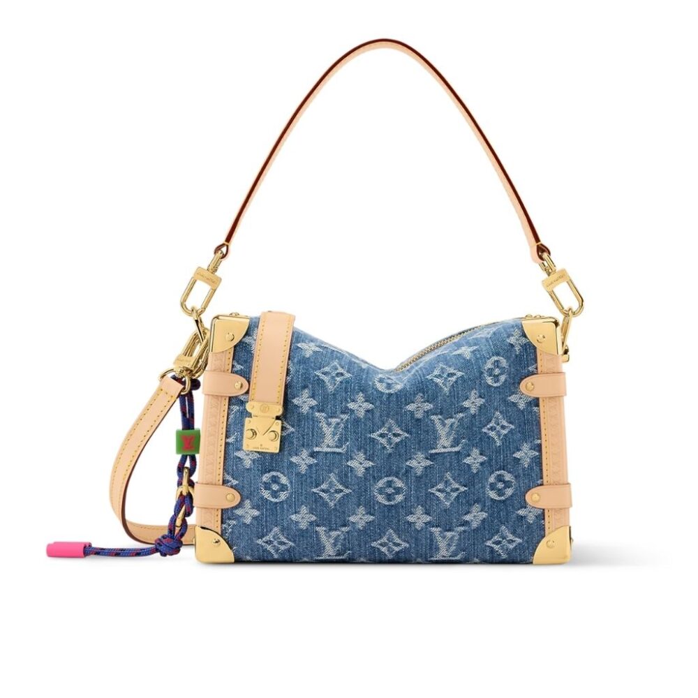 Louis Vuitton Side Trunk MM Blue Denim 23.5Cm M27450