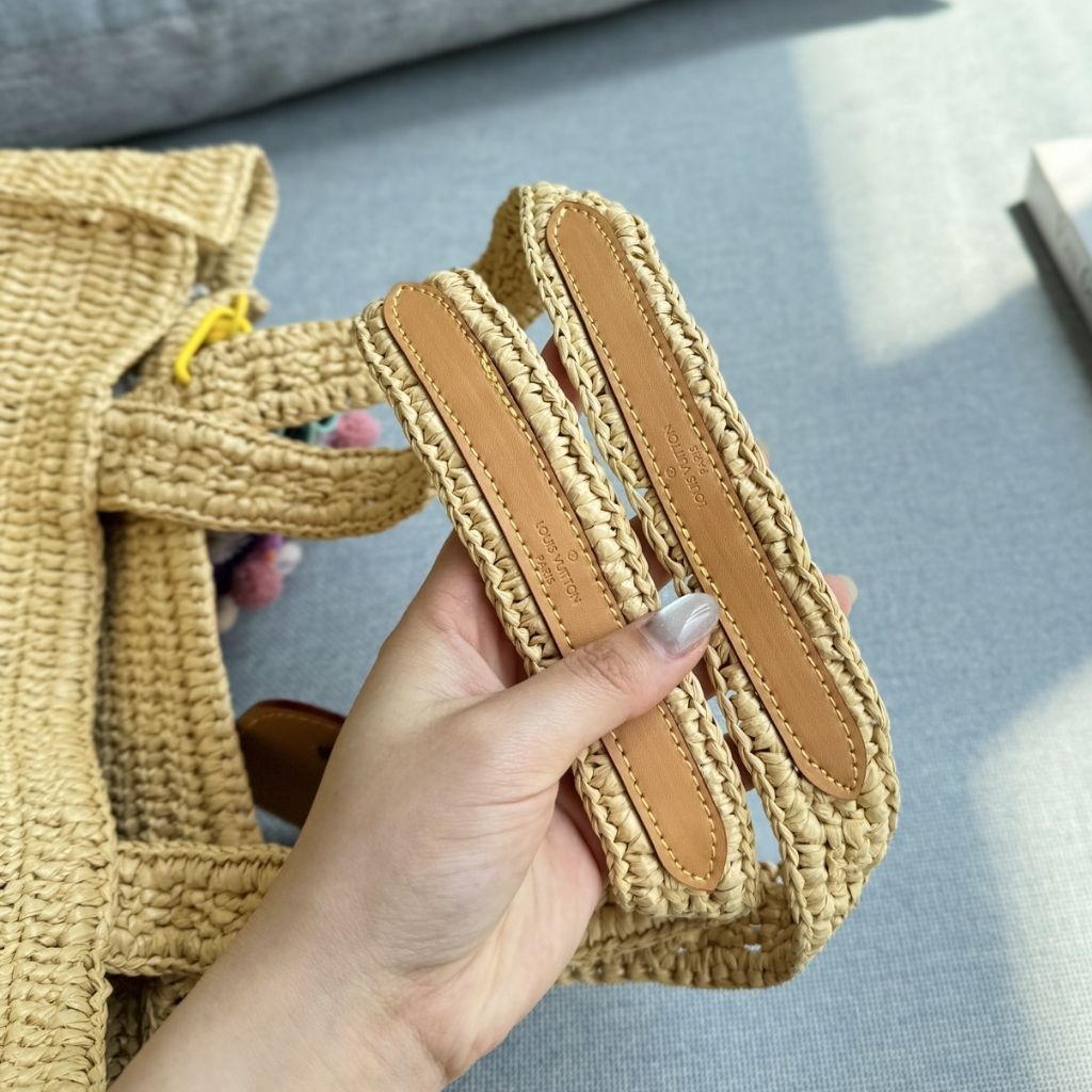 Louis Vuitton Summer Shopper Tote PM Raffia Natural Beige 34Cm M14458 - Image 3