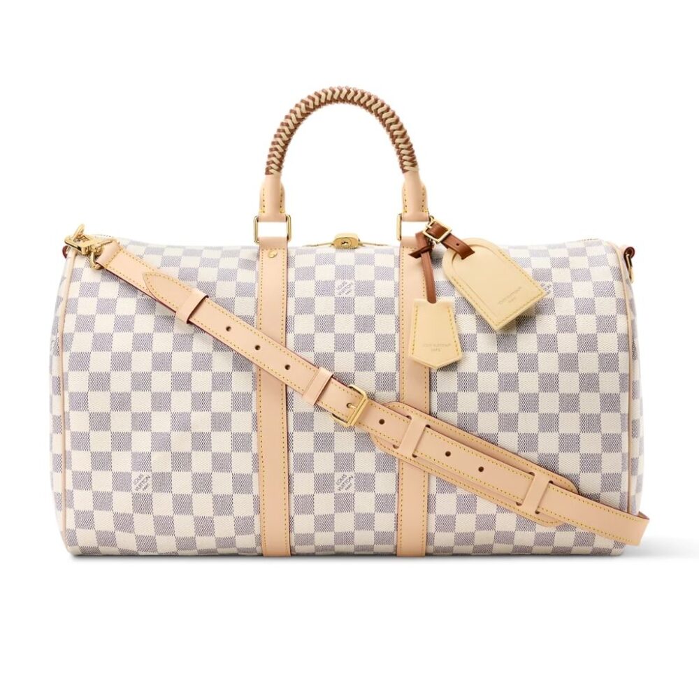 Louis Vuitton Keepall Bandouliere 45 Damier Azur Gray 45Cm N40909