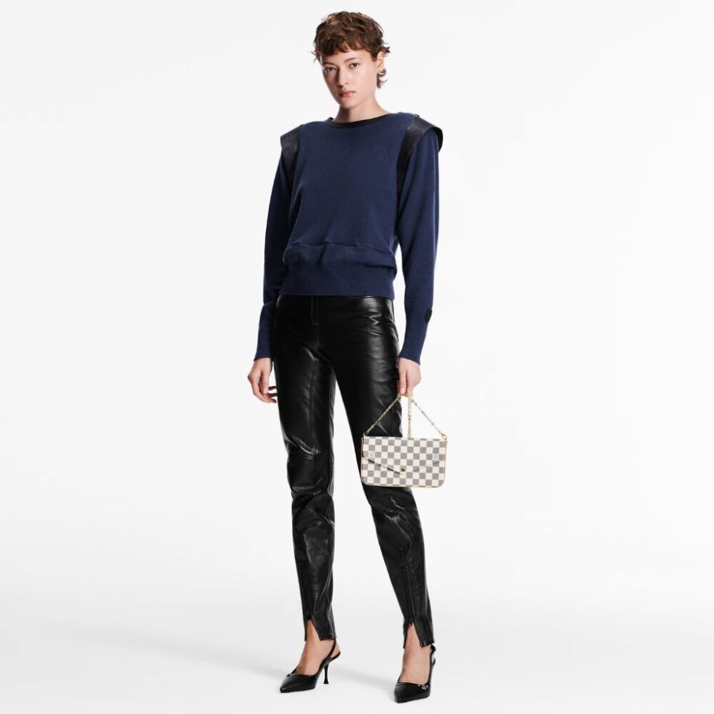 Alternative view of Louis Vuitton Pochette Felicie Damier Azur Gray 21cm N40491